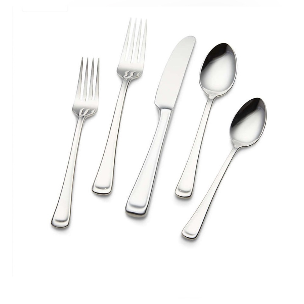 Gorham Crate & Barrel SCOOP Mirror 20-Piece Flatware Set New In Box - Picture 3 of 13
